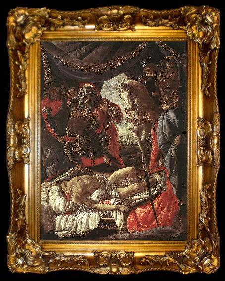 framed  BOTTICELLI, Sandro The Discovery of the Murder of Holophernes bfg, ta009-2